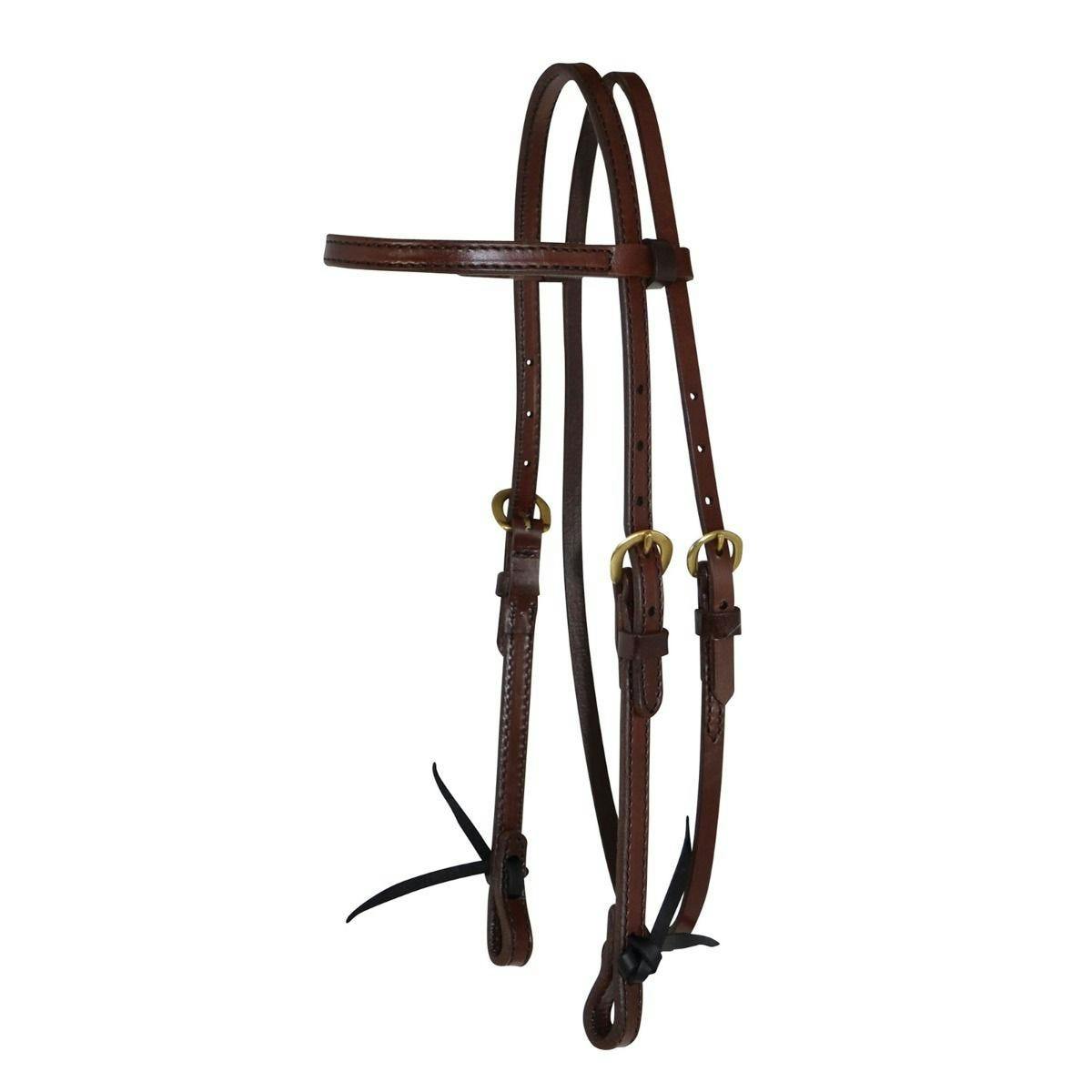 Classic Smooth Brass Browband Headstall