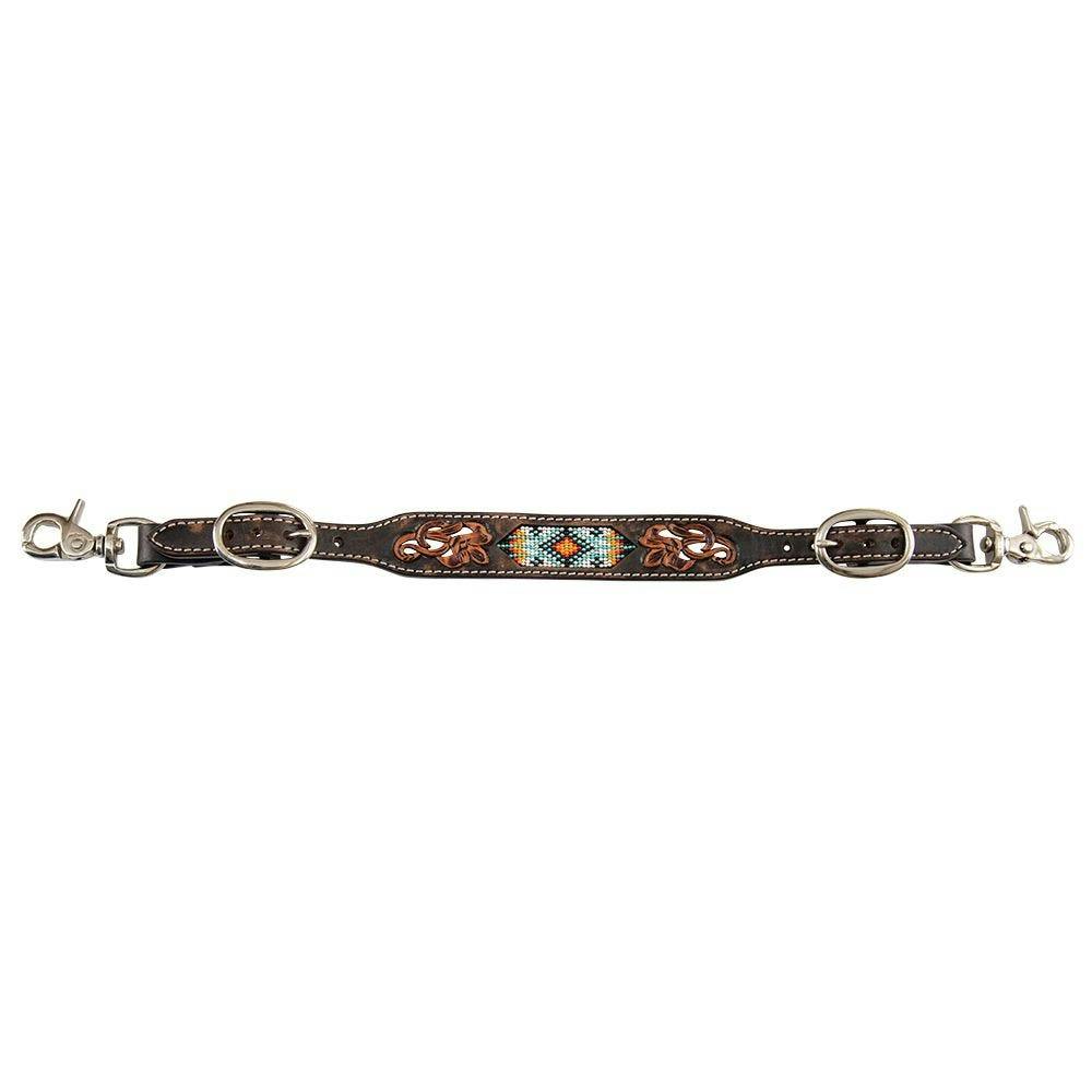 Distressed Beaded Tribal Wither Strap